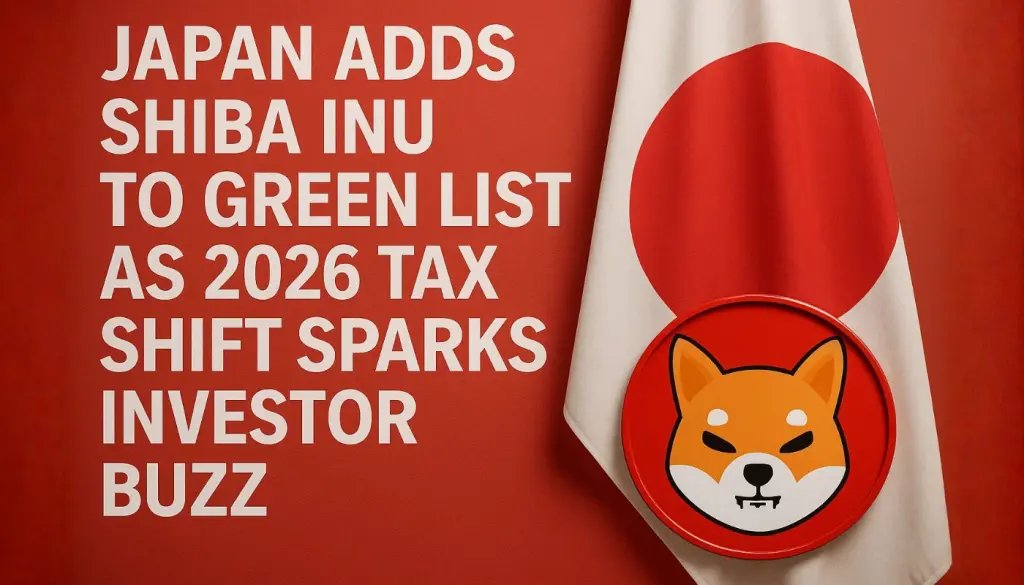 Shiba Inu Joins Japan’s Green List, Set to Benefit from Major Crypto Tax Cuts