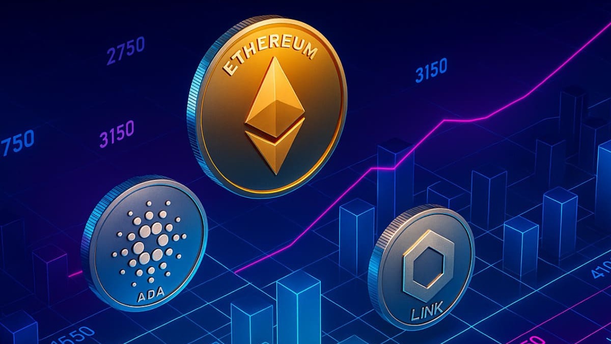 Ethereum Holds $4,350 After 3% Dip — Analysts Highlight ADA, LINK, and MAGACOIN FINANCE as Best Altcoins to Buy This Week