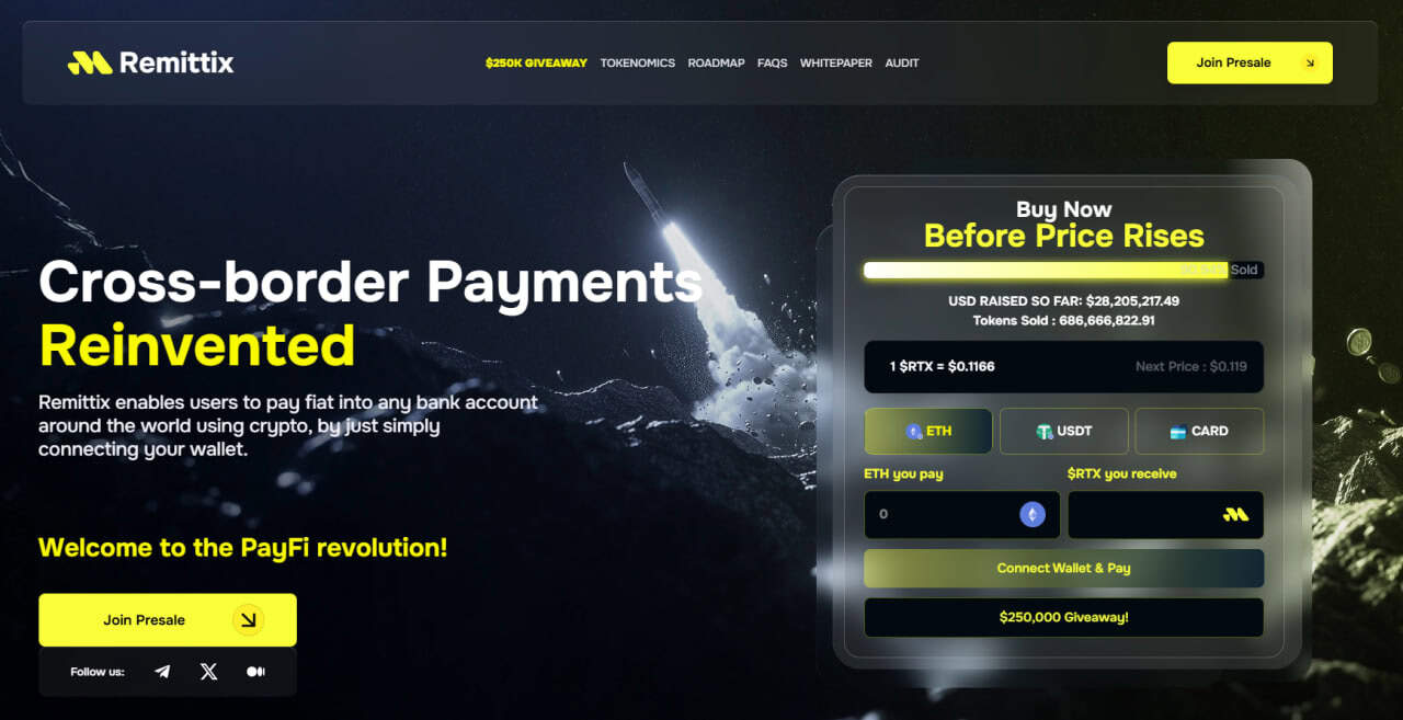 Solana Market Activity Strengthens as Remittix Expands Crypto-to-Fiat Settlement Infrastructure