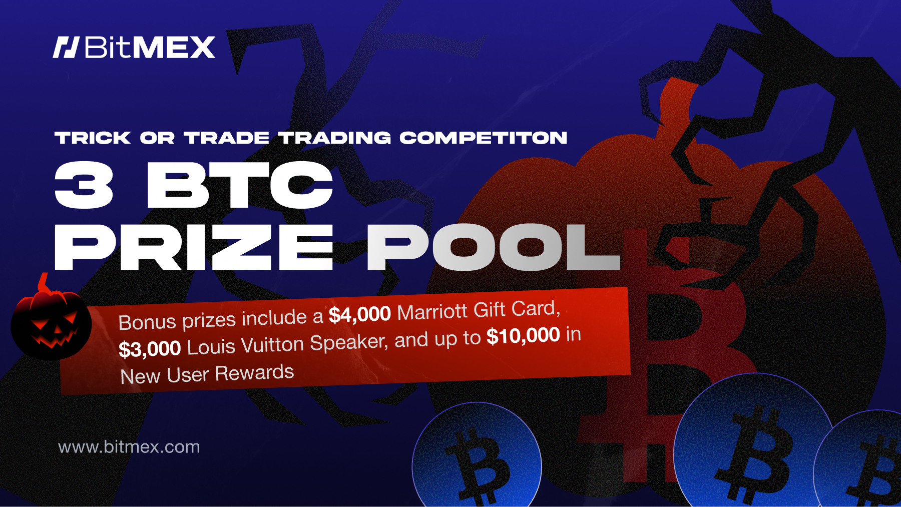 BitMEX Launches Trick or Trade Trading Competition Featuring a 3 BTC Prize Pool and More (22 Oct)