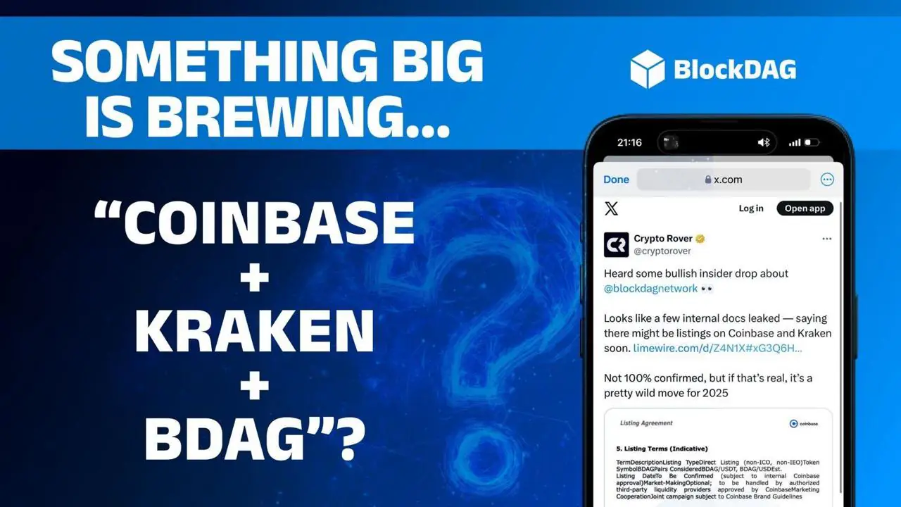 BlockDAG’s $430M Presale & Coinbase–Kraken Leak Hint at 1000x Surge, Leaving Cardano and Dogecoin Behind