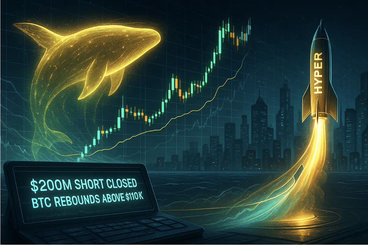 Whale Closes $200M BTC Short: Could Bitcoin Hyper ($HYPER) Lead the Next Rally?