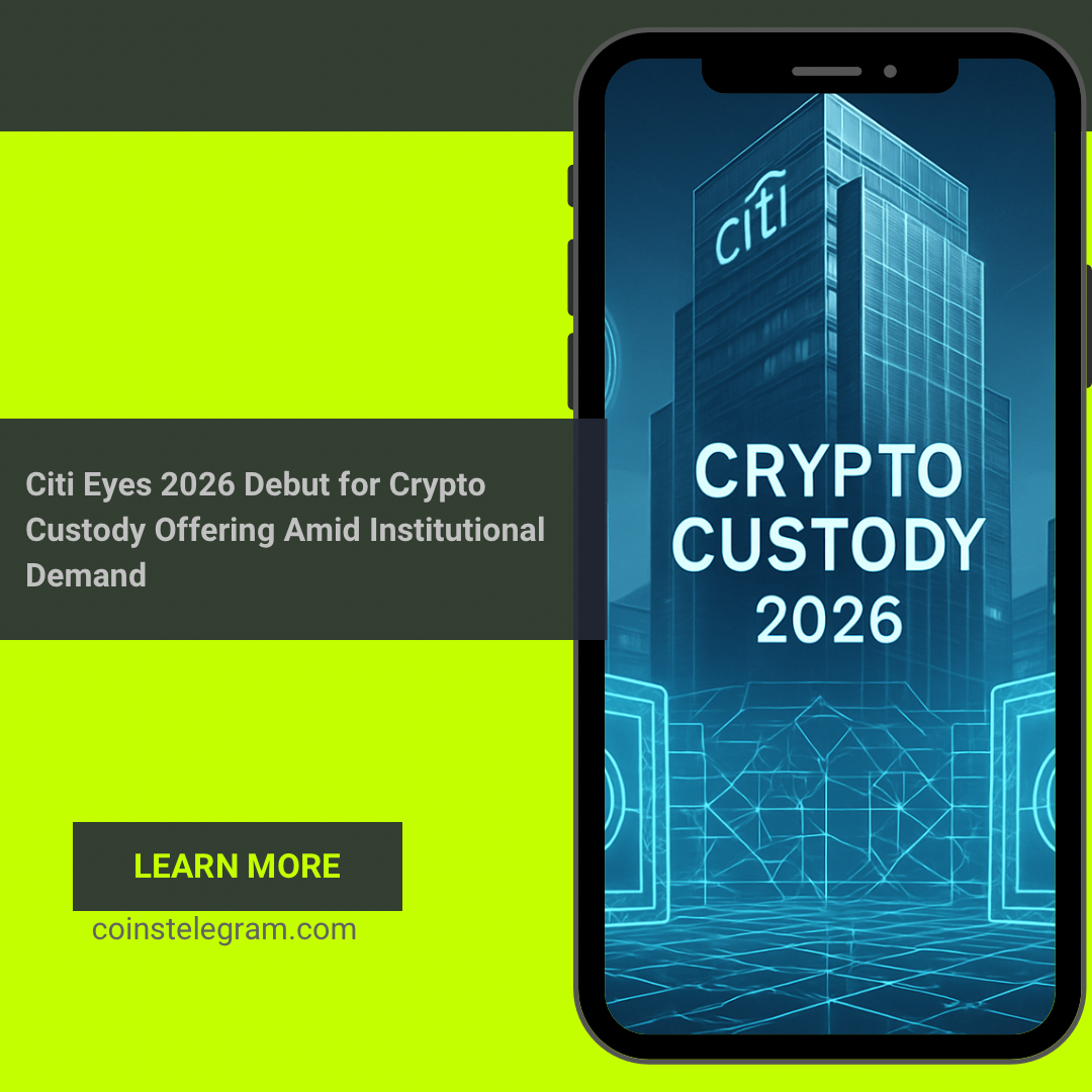 Citi Eyes 2026 Debut for Crypto Custody Offering Amid Institutional Demand