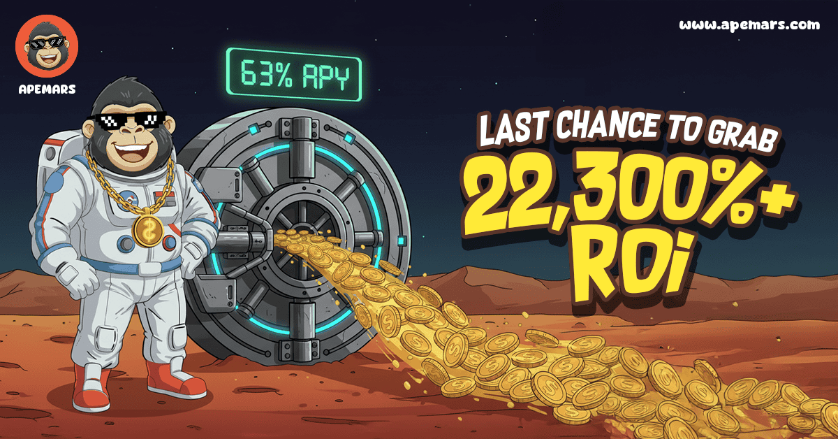 You Missed Bitcoin & Cardano’s Explosive Gains – Don't Let APEMARS Become Your Third Regret as the Next 1000x Crypto, Only 48 Hours Left for...