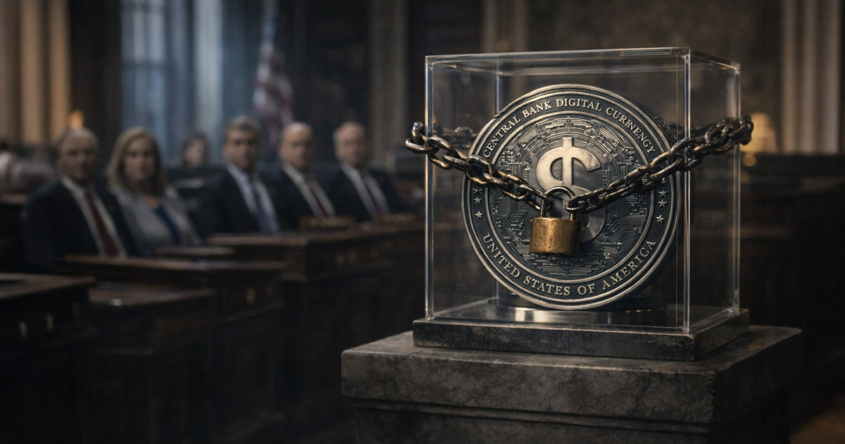 The six senators who voted against the March digital dollar ban: Johnson, Lee, Murphy, Scott, Tuberville, and Van Hollen