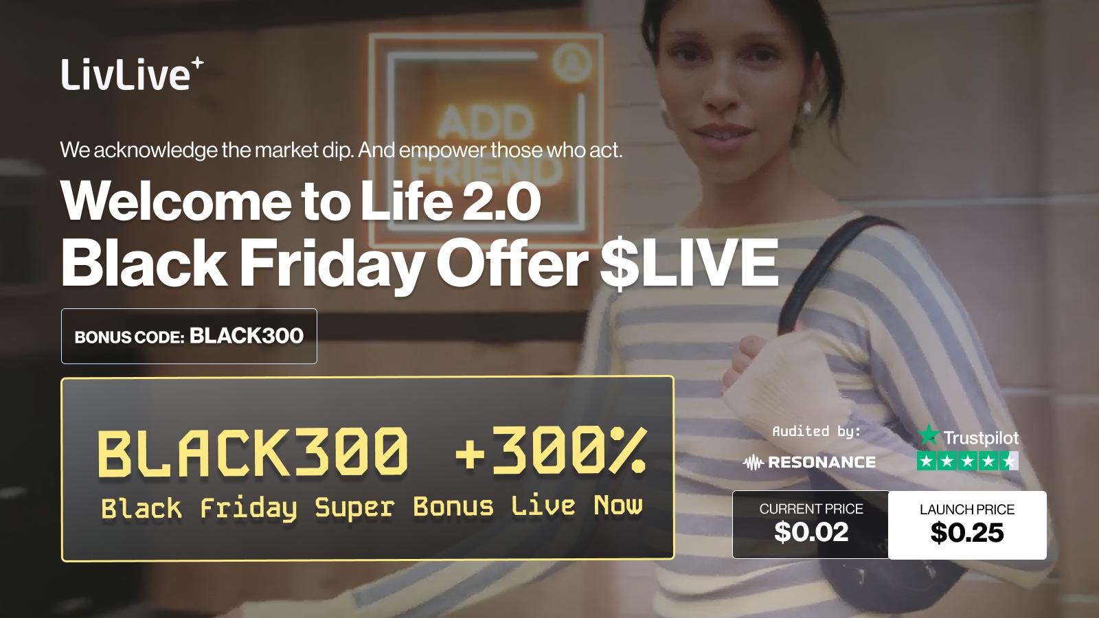 Is LivLive the Next 1000x Crypto? BLACK300 Triple Bonus Surges Ahead of XRP and Hyperliquid