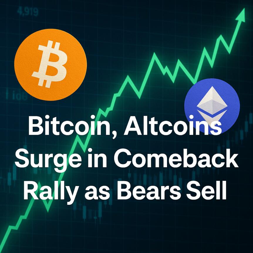 Bitcoin and Altcoins Rebound, but Bears Prepare to Sell the Rally