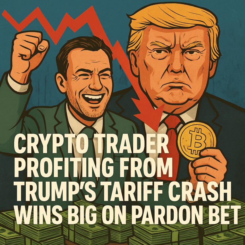 Crypto Trader Profiting from Trump’s Tariff Crash Wins Big on Pardon Bet