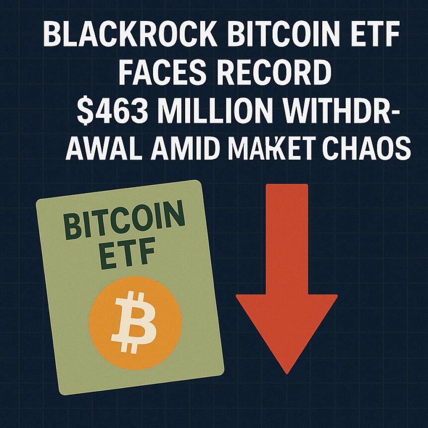 BlackRock Bitcoin ETF Faces Record $463 Million Withdrawal Amid Market Chaos