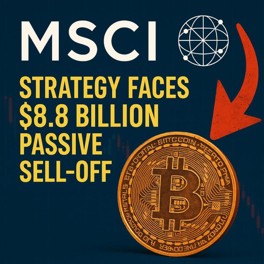 Strategy Faces $8.8 Billion Passive Sell-Off as MSCI Eyes Bitcoin Treasury Ban