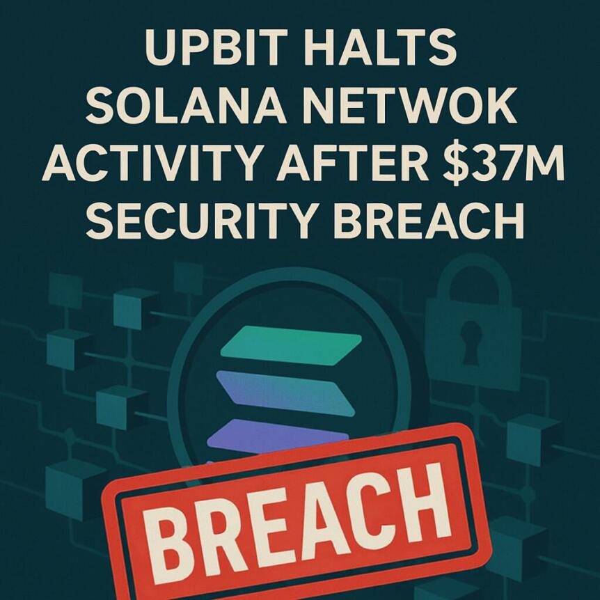 Upbit Halts Solana Network Activity After $37M Security Breach