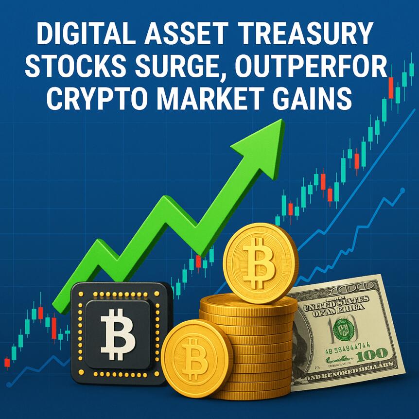 Digital Asset Treasury Stocks Surge, Outperforming Crypto Market Gains