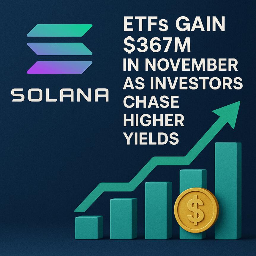 Solana ETFs Gain $367M in November as Investors Chase Higher Yields