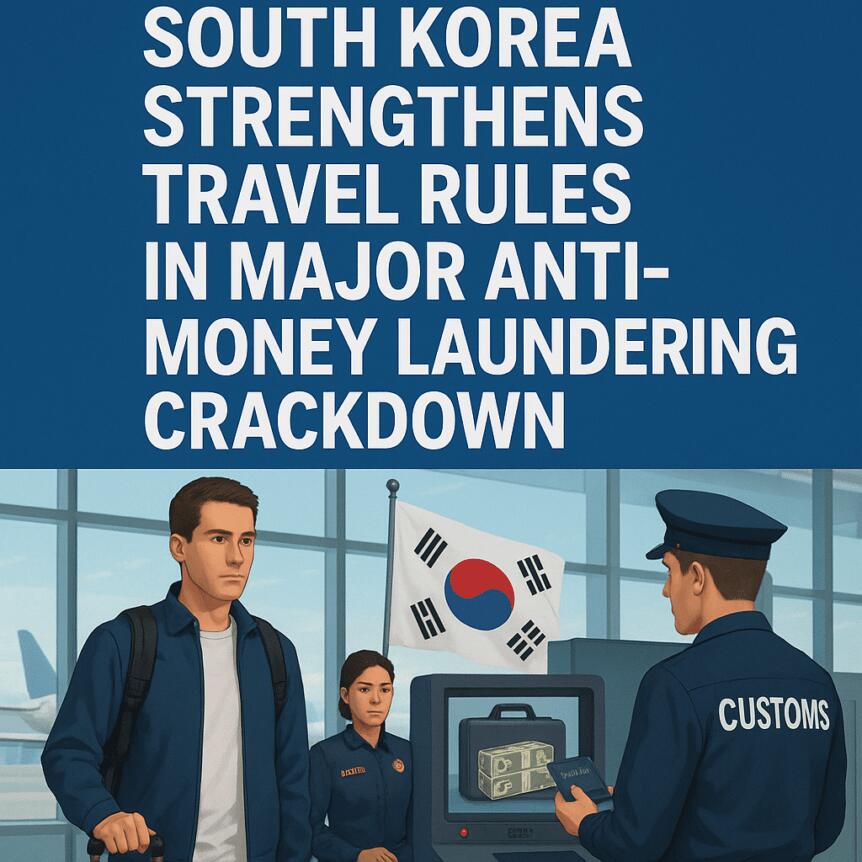 South Korea Strengthens Travel Rules in Major Anti-Money Laundering Crackdown