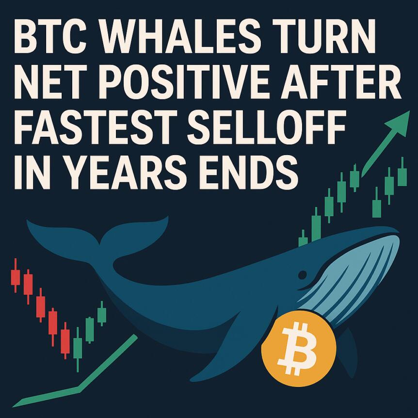 BTC Whales Turn Net Positive After Fastest Selloff in Years Ends